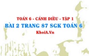 Bài 2 trang 87 SGK Toán 6 tập 1 Cánh Diều